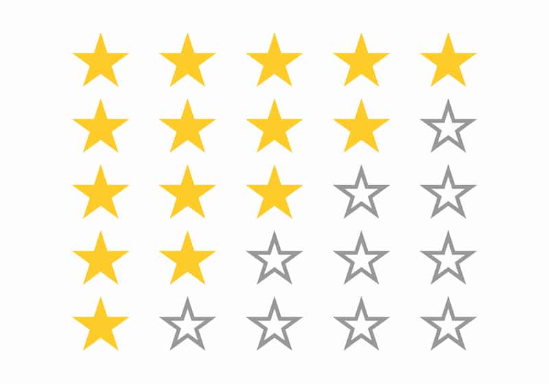 5 Star Ratings