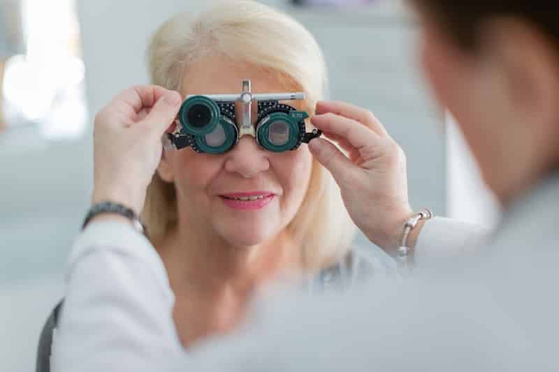Examining patient vision