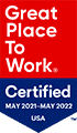 Great Place to Work MAY 2021-MAY 2022 Logo