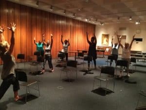 Energizing yoga at the library.