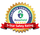 Accushield 5 star safety rating badge