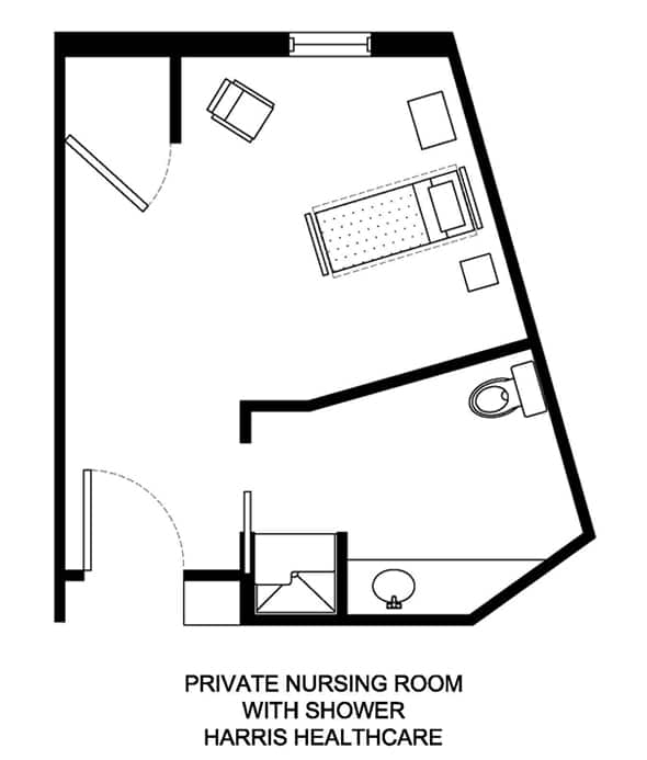 Bristol Glen Private Nursing Room with Shower